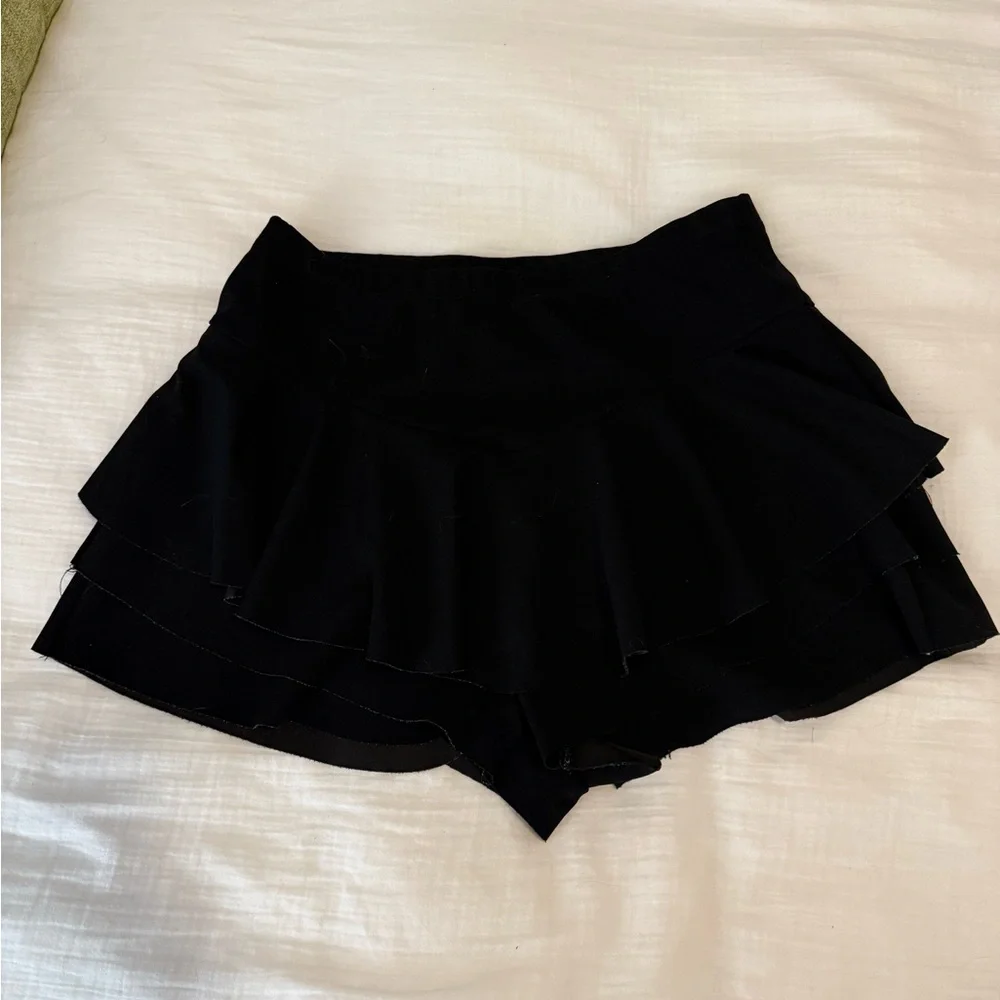 Black Ruffle Skort - Picture 2 of 3
